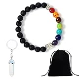 Meifiyu Chakra Armband Natürliche,Heilsteine Armband mit Heilsteinen und...