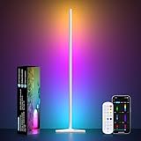 MIWATT LED Stehlampe Wohnzimmer, 140cm Ecklampe RGB Dimmbar mit Fernbedienung...
