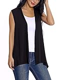 EXCHIC Damen Lassig Armellose Leichte Strickjacke Offene Vorderseite Tunika...