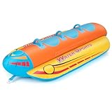 GYMAX Bananenboot, Wassersport Tube für Boot, Schleppschlauch bis zu 231 kg...