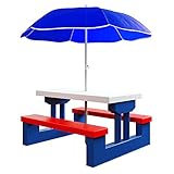 Spielwerk® Kindersitzgruppe Sonnenschirm UV Schutz Stecksystem Waschbar ABS...