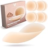 Villkin Nippelpads - 8 Stück - Selbstklebende Nippel Cover für Damen -...