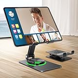 HOTUT Faltbar Tabletständer,Verstellbar Tablet Ständer mit 360 Grad Drehbarem...