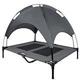 LILIIN Erhöhtes Hundebett Hundebett Haustierbett mit Dach, Hundeliege Outdoor...