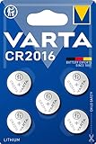 VARTA Batterien Knopfzellen CR2016, Lithium Coin, 3V, kindersichere Verpackung,...