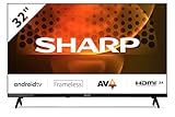 SHARP 32FH6EA HD Ready Frameless Android TV 80cm (32 Zoll), 3X HDMI, 2X USB,...
