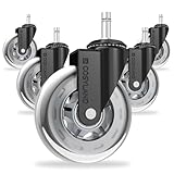 COSYLAND Bürostuhl Rollen 10mm x 22 mm - 5er Set Rollen für Bürostühle -...