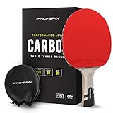 PRO SPIN Carbon Tischtennisschläger | 7-lagiges Schlägerblatt, Offensiv-Gummi,...