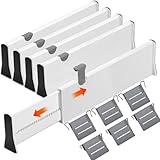 GUHAOOL Schubladentrenner Verstellbar,4er-Set Schubladenteiler Organizers mit...