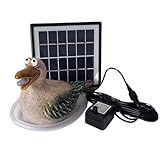 Solar-Wasserspeier Möwe für Teiche & Miniteiche - Keramik Tierfigur mit...