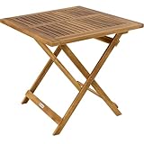 Casaria® Gartentisch Balkontisch Wetterfest Klappbar Holz 70x70cm 80kg...