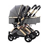 Tragbarer Doppel-Kinderwagen, Tandem-Kinderwagen für Säuglinge und...