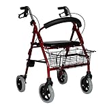 Leichtgewichtrollator LR 56 I Rollator mit Sitzfläche inklusive Einkaufskorb &...