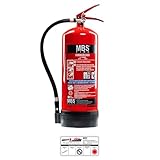 MBS-FIRE 6L Schaumfeuerlöscher - Feuerlöscher für einen sicheren Haushalt -...