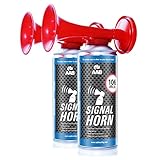 2x AAB Signal Horn, 106 dB(A) Mit Nicht Brennbarem Gas, Bis Zu 120 Kurze...