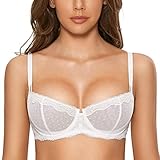 DOBREVA Balconette BH Damen mit Bügel Push Up Dirndl Spitze BHS Sexy Grosse...