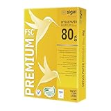 SIGEL LP500 Premium Kopierpapier Laserpapier A4, 80 g, 500 Blatt, weiß, aus...