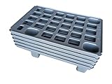 5x Leichtpalette 60x40 Kunststoffpalette im 1/4-Europaletten Maß inkl. gratis...