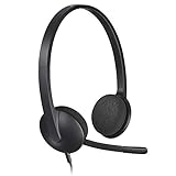 Logitech H340 Kopfhörer mit Mikrofon, Stereo-Headset, Verstellbares Mikrofon...