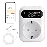 ezAIoT WLAN Steckdosen-Thermostat mit Zeitschaltuhr für Heizung und Kühlung -...