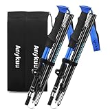 Anykuu Wanderstöcke Faltbar 2PCS Klappstab Nordic Walking Stöcke 7075...