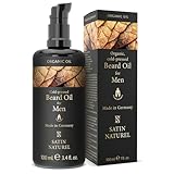 Satin Naturel BIO Bartöl kaltgepresst - Bartöl Herren 100ml - Ideales...