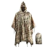 M-Tac Taktischer Regenponcho – Armee-/Militär-Poncho – wasserdicht Ripstop,...