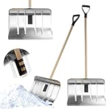 KADAX Aluminiumschneeschieber, Aluminiumschneeschaufel, Schneeräumer mit...