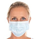 FRANZ MENSCH Hygostar Mundschutz Typ IIR, 3-lagig | PP, Packung, blau, L: 17,5...