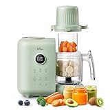 Bear 6-in-1 Dampfgarer mit Mixer Premium Babynahrungszubereiter,Dämpfen,...