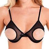 TiaoBug Damen Ouvert BH Erotik Bra Brustfreie Unterwäsche Spaghettiträger...