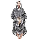 ALLILUYAA Oversized Hoodie Damen,Weich Flanell Hoodies Decke Damen,mit...