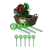Relaxdays Bewässerungskugeln, 9er Set, HxD: 28 x 8 cm, Durstkugeln für...