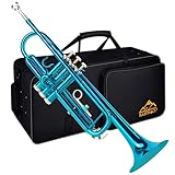 EASTROCK Trompete BB Standard Trompete Kit mit Tragetasche, Handschuhe, 7C...