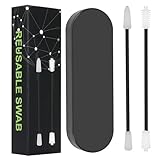 Welsberg 2 Stück Wattestäbchen Wiederverwendbare Silikonstäbchen Beidseitig...