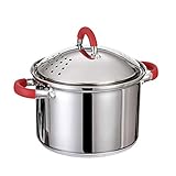 GRÄWE Nudel-Kochtopf 22 cm, Pasta-Topf, 5 Liter mit Skala, Edelstahl mit...
