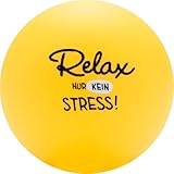 Sheepworld Knautschball mit Spruch Relax | Ball 6,2 cm, gelb, mit lustigem Text,...