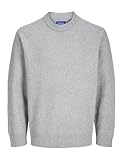 JACK&JONES Herren JORSOFT Knit Crew Neck Strickpullover, Light Grey Melange,...
