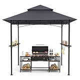 GVDV Grillpavillon 2,4 x 1,5 m – Wetterfeste Grillüberdachung mit 2-stufigem...
