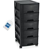 Schubladenschrank mit Rollen Rollcontainer mit 5 Schubladen Rollschrank aus...