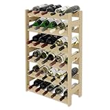 Lenmar, Weinregal aus Holz für Flaschen, Natur, RW-1, Wein, Flaschenregal,...