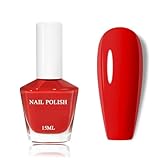 15ML Nagellack Rot, Glossy Schnell trocknend & Langanhaltend ungiftiger Nail...