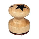 Rayher Stempel Holz „Sternchen“, rund, 3 cm ø, Motivstempel Holz,...