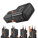 SooPii Universal Ladegerät GaN,All-in-One Reiseladegerät mit 45W PD...