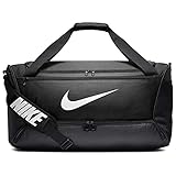 Nike Brasilia (Medium) Trainingstasche, Black/Black/White, 64 x 30 x 30 cm