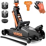 Verda Hydraulischer Wagenheber 2,5T, 85-365 mm, 3X Gummi, robuster Handgriff,...