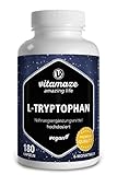 L-Tryptophan hochdosiert, 500 mg pro Kapsel, vegan (pflanzlich fermentiert), 6...