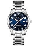 CIVO Uhren Herren Edelstahl Silber: Armbanduhr Herren Analog Wasserdicht -...