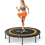 MERACH Mini Trampolin - 102cm/122cm Fitness Trampolin Faltbar, Maximale...