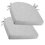 2er Set Stuhlkissen, 45x45 cm Stuhlkissen für draußen, Sitzkissen Stuhl 5cm...